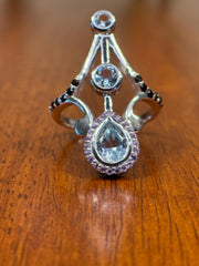 Aquamarine & Amethyst Ring – Egyptian-Inspired Jewelry