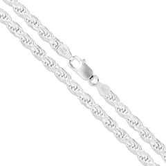 925 Sterling Silver Rope Chain - 3.4mm