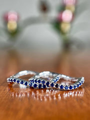 Blue Sapphire Stacking Wave Ring