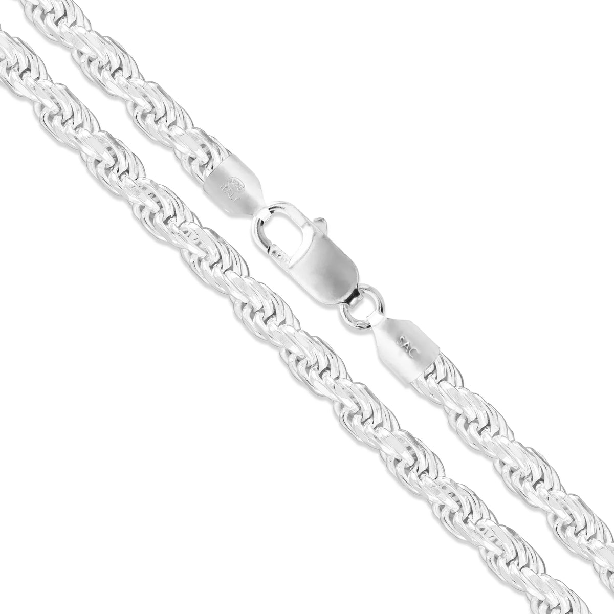 925 Sterling Silver Rope Chain - 5.1mm