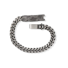 925 Sterling Silver 8.5" Snakeskin Cuban Bracelet (9mm)