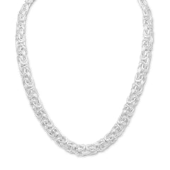 925 Sterling Silver Byzantine Necklace – Made in Italy