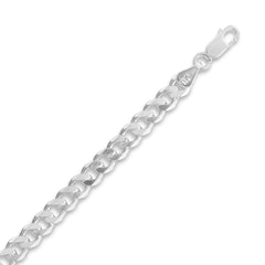 925 Sterling Silver Beveled Curb Chain (5.7mm)