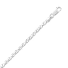 925 Sterling Silver Diamond Cut Rope Chain (3.3mm)