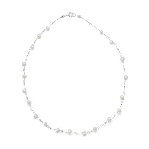 Double Strand Freshwater Pearl Necklace