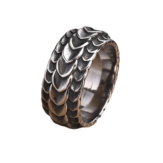 Dragon Scales Stainless Steel Ring