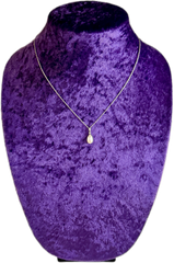 Freshwater Pearl Pendant Necklace – Natural White – 6.5 x 8.5mm Drop