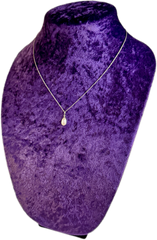 Freshwater Pearl Pendant Necklace – Natural White – 6.5 x 8.5mm Drop