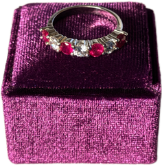Lab Grown Diamond and Ruby Ring