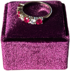 Lab Grown Diamond and Ruby Ring