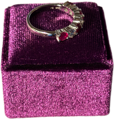 Lab Grown Diamond and Ruby Ring