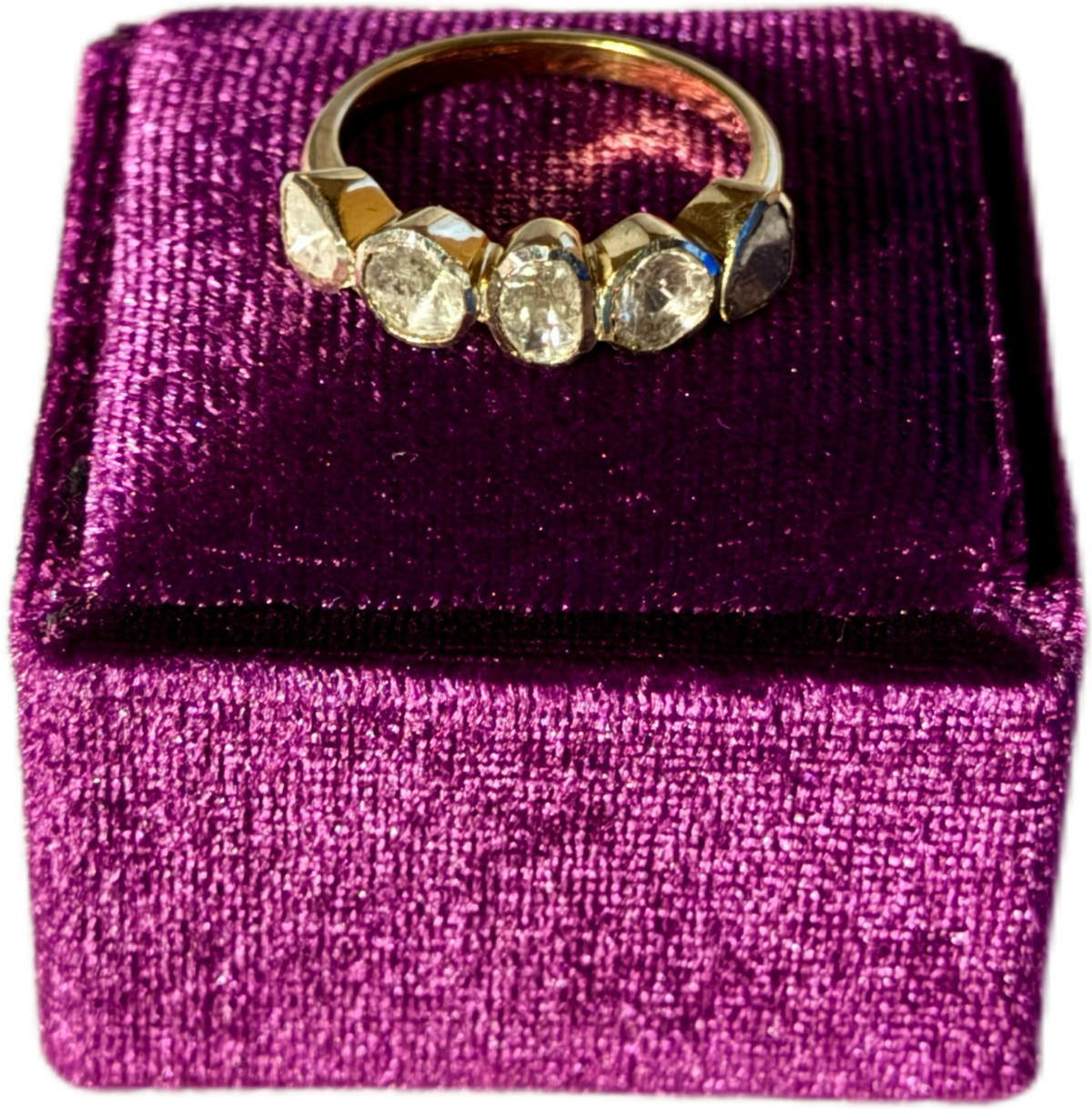 5 Salt and Pepper Diamond Ring