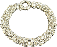 925 Sterling Silver Byzantine Bracelet – Made in Italy