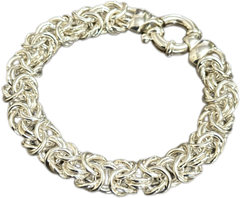 925 Sterling Silver Byzantine Bracelet – Made in Italy