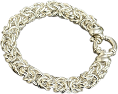 925 Sterling Silver Byzantine Bracelet – Made in Italy