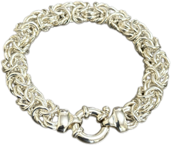 925 Sterling Silver Byzantine Bracelet – Made in Italy