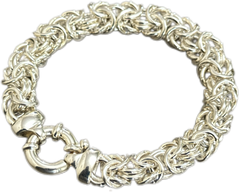925 Sterling Silver Byzantine Bracelet – Made in Italy