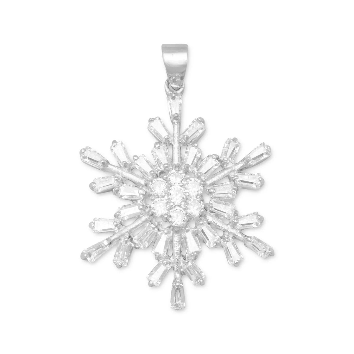 925 Sterling Silver Snowflake Pendant