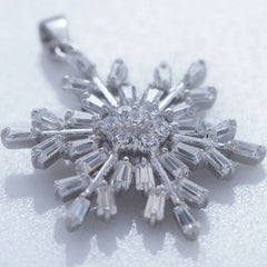 925 Sterling Silver Snowflake Pendant