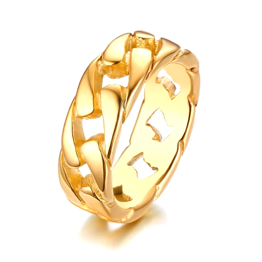 Stackable Stainless Steel Cuban Link Ring