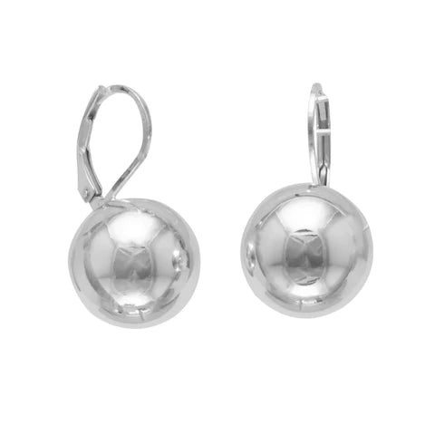 Sterling Silver Ball Earrings (14mm)