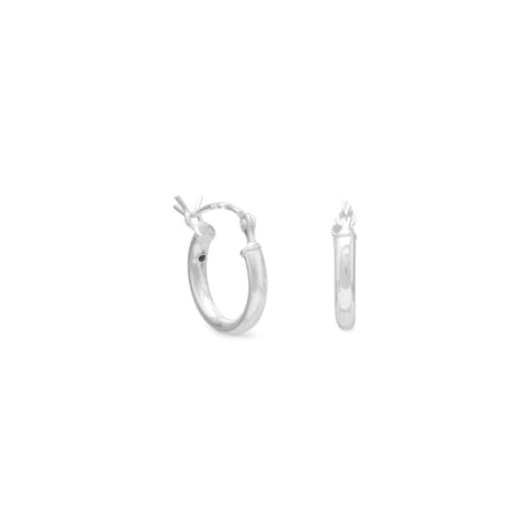 Sterling Silver Hoop Earrings (12mm)