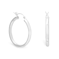 Sterling Silver Hoop Earrings (30mm)