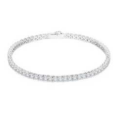 Moissanite Tennis Chain Bracelet in Silver