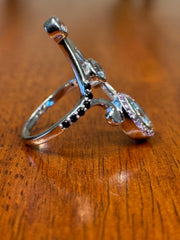 Aquamarine & Amethyst Ring – Egyptian-Inspired Jewelry