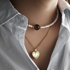 Heartstrings Custom Letter Gold Necklace