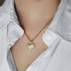 Heartstrings Custom Letter Gold Necklace