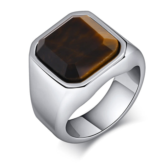 Tigers Eye Signet Ring