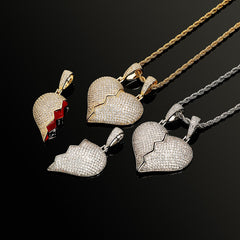 Connected Heartstrings: The Magnetic Iced Out Pendant