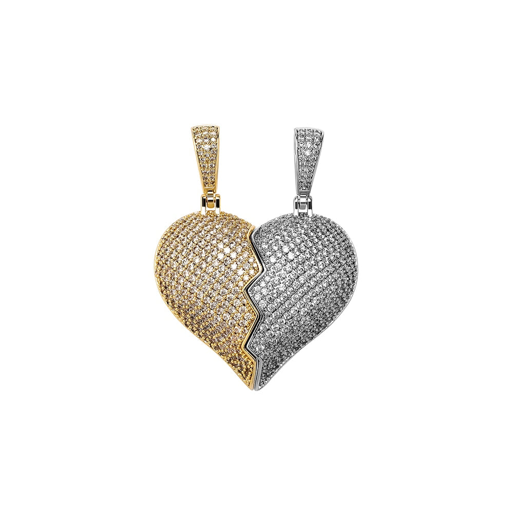 Connected Heartstrings: The Magnetic Iced Out Pendant